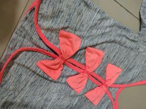 Bow Design Back Crop Top