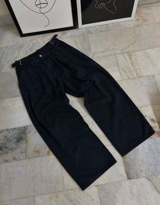 Wide Leg Navy Blue Jeans