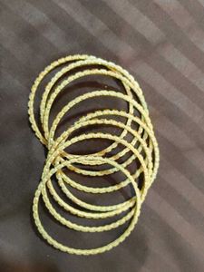 Gold Tone Bangle Set