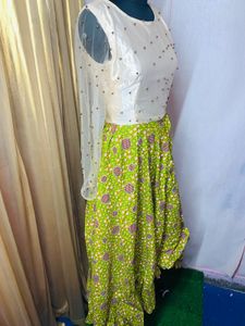 Unique Green Patterned Dress