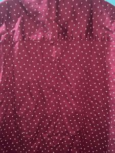 IOW ROYAL Burgundy Polka Dot Shirt