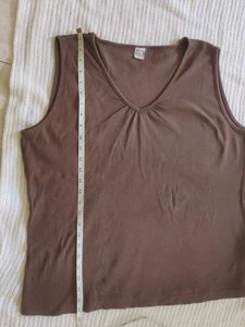 Brown Sleeveless Tank Top