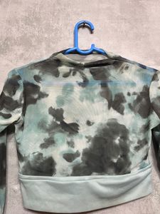 Mesh Tie-Dye Crop Top