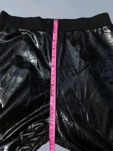 Faux Shiny Black Leggings Free Size 28 to 34