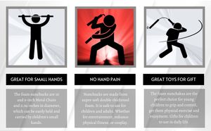 Nunchaku best for kids, beginners training and pra