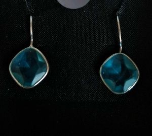 💎 Giva 💎 92.5 Silver Aqua Blue Crystal Earrings