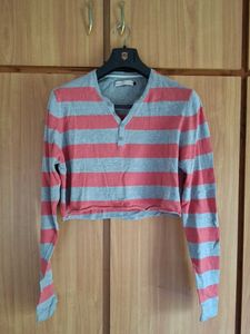 Striped Cropped T-Shirt