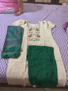 Green Heavy Work Lehenga