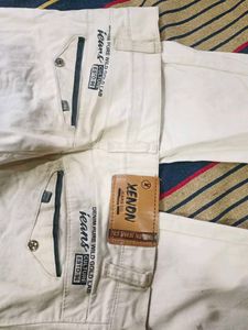 Beige Straight Leg Pants