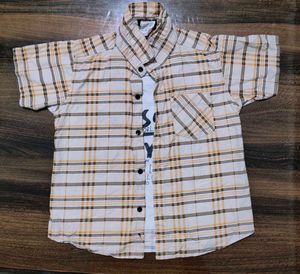 Boy's Plaid Shirt with Tee