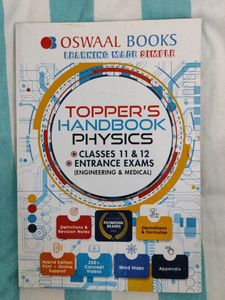 Oswaal Topper's Handbook Physics Class 11&12