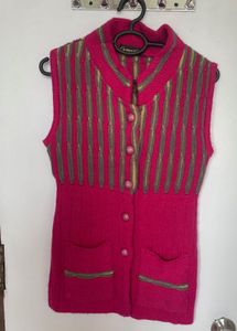 WOMEN SLEEVELESS CARDIGAN