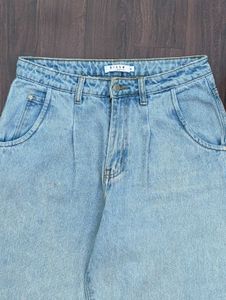 Light Wash Denim Balloon Jeans