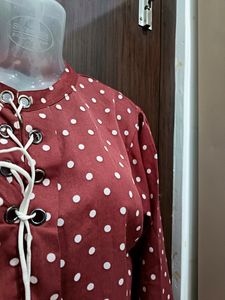 Classy Sassy Doted Print Top💞 | L Size