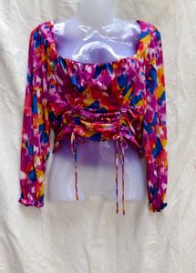 Colorful Floral Print Top