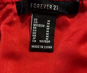 Forever 21 Red Tie Strap Cami Top