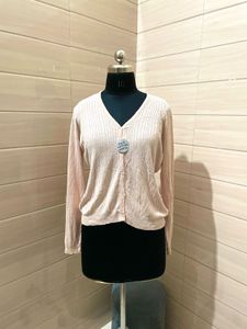 RALPH LAUREN IMPORTED Peach  Knit Cardigan