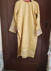 Designer Yellow Embroidered Suit