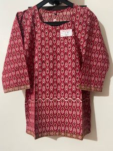 Rust Color  Printed Top