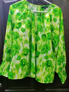 Floral Printed Cuffed Sleeves Top