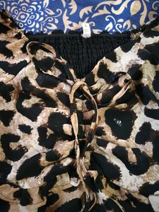 Stylish Animal Print Crop Top
