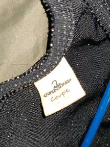 Black shimmer party wear top