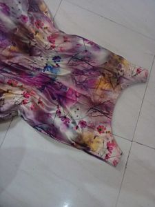 Handmade Floral Print Sleeveless Flared dress