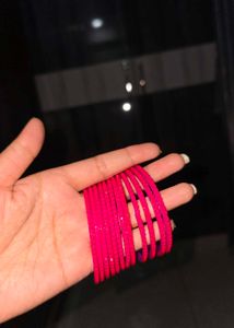 Pink Sparkly Bangles 2&#34;4 Inch