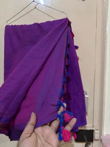 Blue Pink Saree