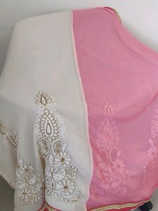 Light Work Saree , Piko And Fall Done. No Blause Piece
