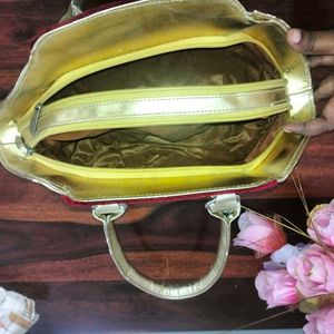 Red Velvet Handbag