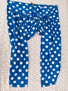 Blue Polka Dot Kurta Set