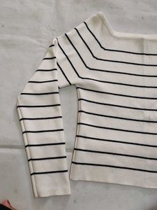 Striped Boat Neck Top
