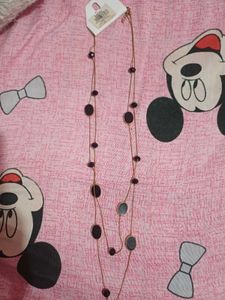 Stylish Layered Black Stone Necklace