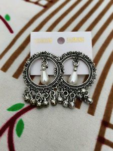 Silver Tone Dangle Earrings