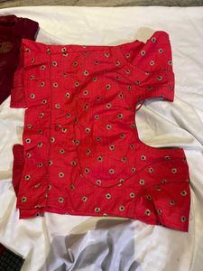 Red Embellished Blouse