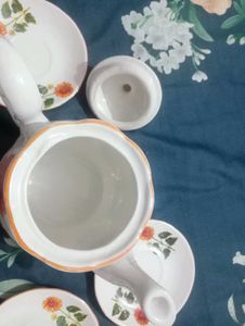 New Ceramic Tea Cattle And 5 Plate