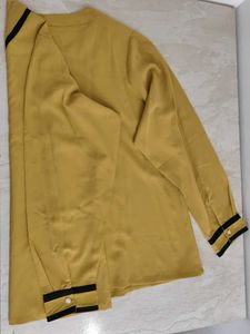 Yellow With Black Shirt For Women