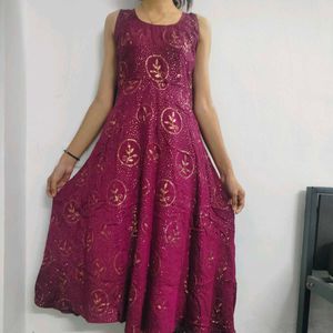 Elegant Maroon Dress