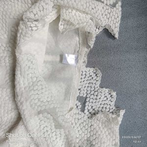 Lace Trimmed White Top