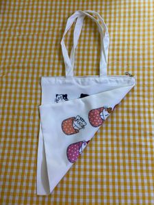 Cute Cat Print Tote Bag Length 15/1/2 Breadth 13