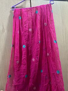 Rani Pink Kurta And Scarf