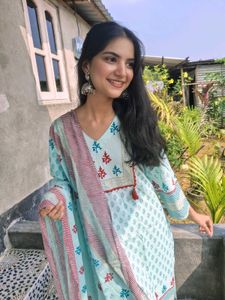 New Light Blue Kurta Set  🌼