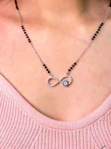 Infinity ♾️ Sign Mangalsutra Pure Silver 925