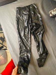 Faux Leather Black Pants