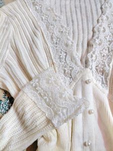 Lace Trim Cardigan