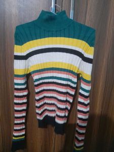 multiColourEd turtle neck pullover