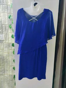 Elegant Royal Blue Layered One-Piece Dress