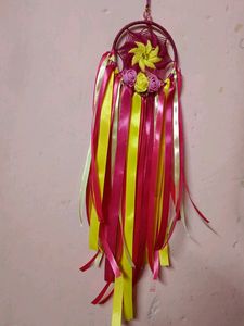 Pink &amp; Yellow Spiral Dreamcatcher