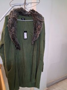 Olive Green Cardigan